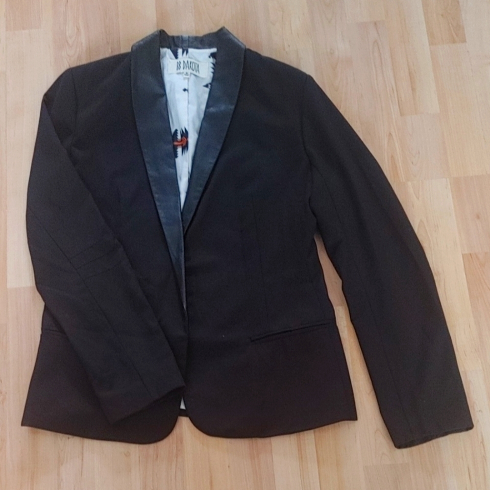 BB Dakota “Leather” Lapel Blazer 6